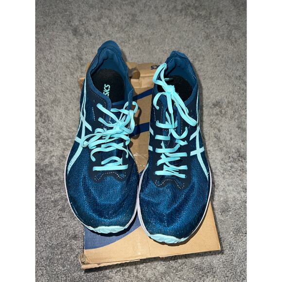 Women's ASICS Magic Speed running shoes blue sz 10 - Picture 4 of 8